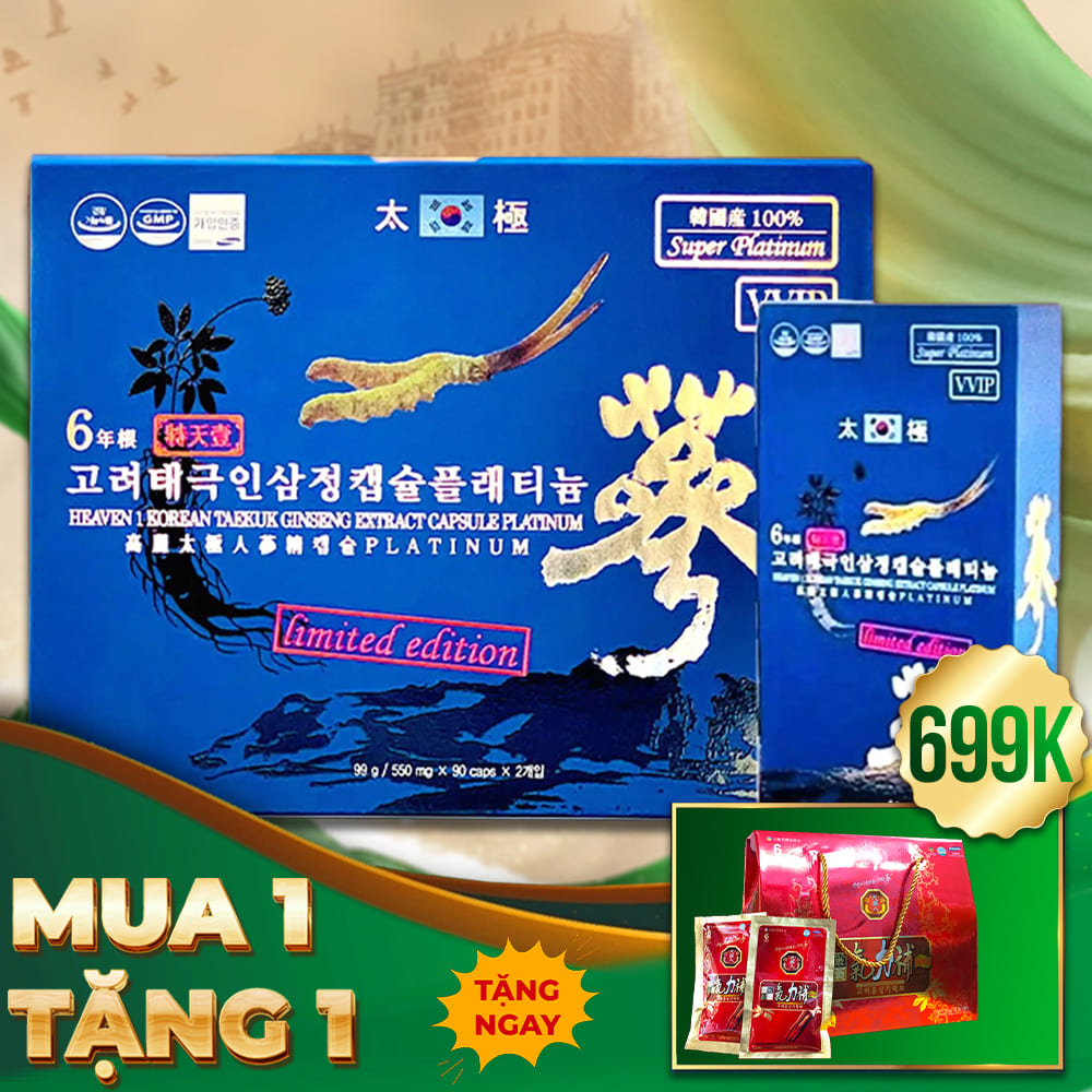 Hộp Thiên Sâm Đông Trùng Hạ Thảo Cao Cấp Hàn Quốc King Ginseng 180 viên NS954