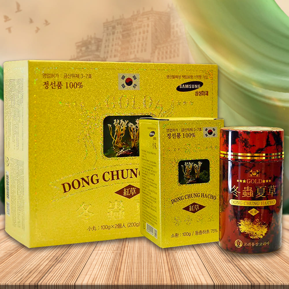 Đông Trùng Hạ Thảo Viên Hoàn Gold Hàn Quốc Hộp 100 Viên