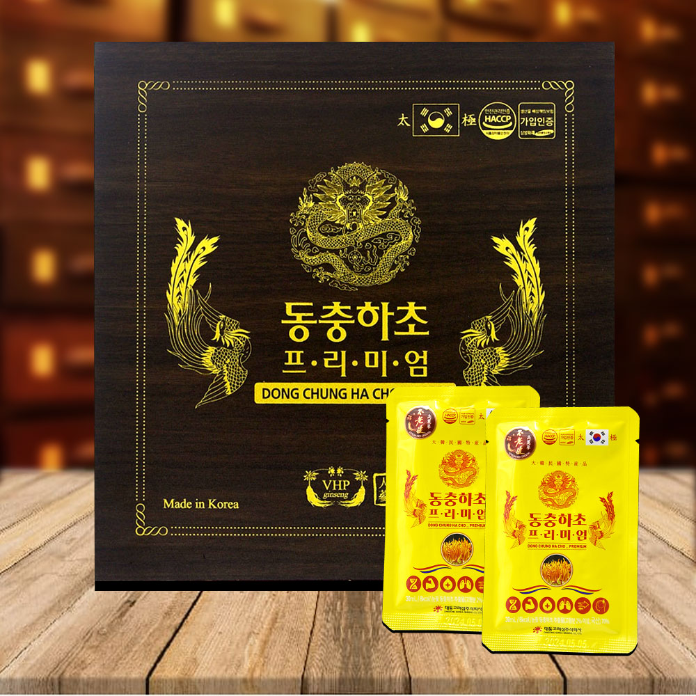 Nước Đông Trùng Hạ Thảo Hộp Gỗ Đen Daedong 60 Gói